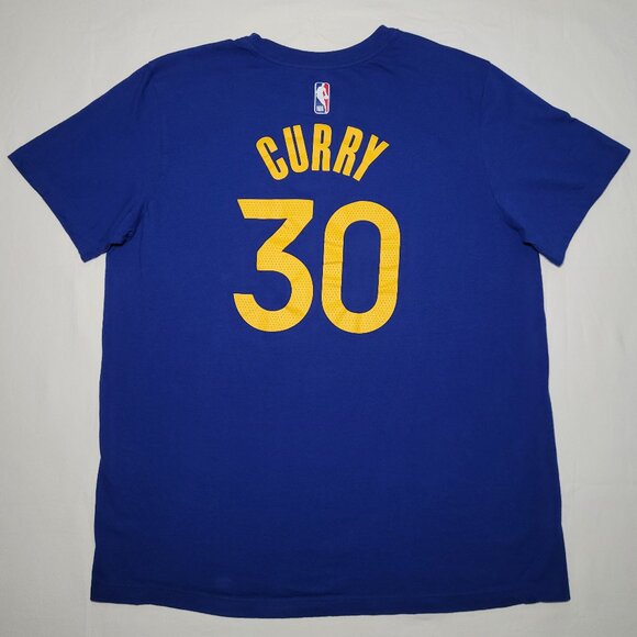 Nike Stephen Curry #30 Golden State Warriors Blue Crewneck T-Shirt Mens Size L - Picture 7 of 8